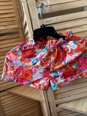Girls Pink Lily Multi Floral Elastic-Waist  Shorts 9/10